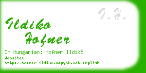 ildiko hofner business card